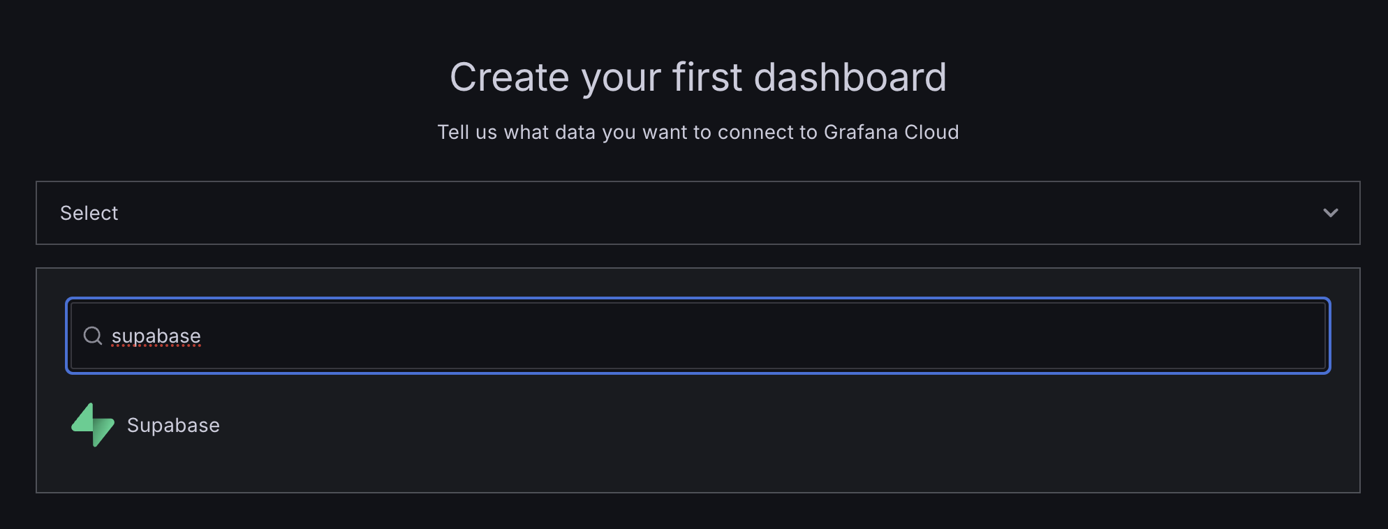 Select Grafana Dashboard